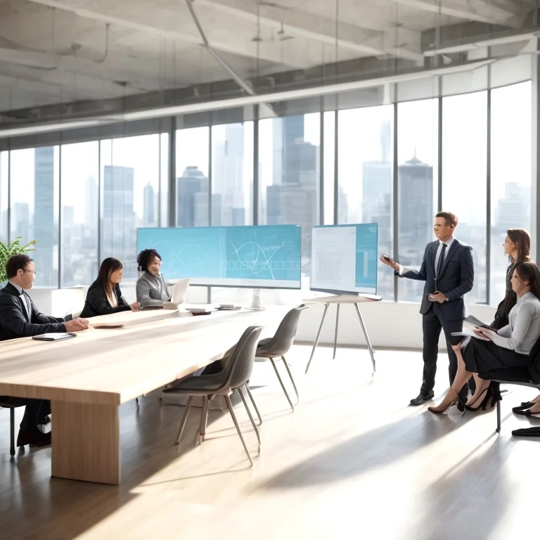 Group of professionals in a modern training room